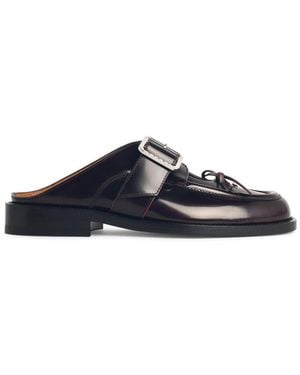 Marni Burgundy Lear Sabots - Blau