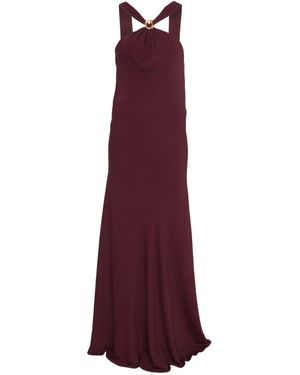 forte_forte Starkes, starkes, schickes Kleid aus marokkanischem Krepp-Skulpturartikel - Lila