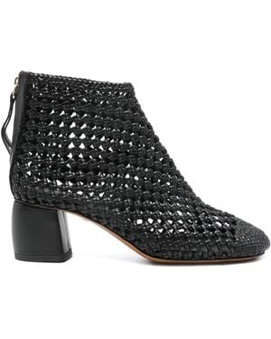 forte_forte Stivaletto Intrecciato Con Zip - Black