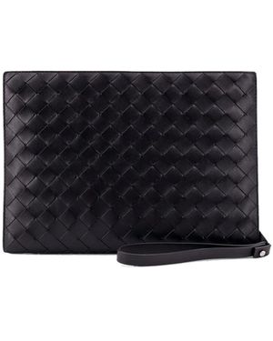 Bottega Veneta Small Intrecciato Documento Caso - Nero
