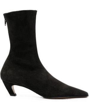 KHAITE Arizona Ankle Boots - Black