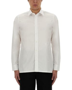 Givenchy Logo Embroidery Shirt - White