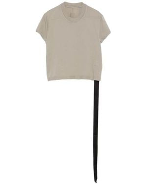 Rick Owens T-Shirt Met Geribbelde Afwerking En Hangband - Wit