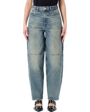 Ganni Mid-Rise Denim Jeans - Blue