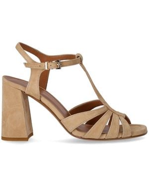 Guglielmo Rotta Jersey Heeled Sandal - Brown
