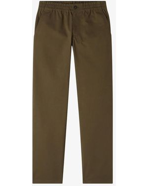 A.P.C. Khaki Workwear Pants With Adjustable Waist - Green