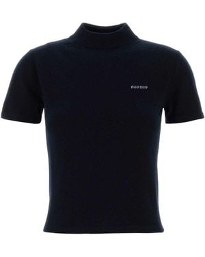 Miu Miu Trousers With Belt - Black