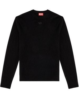 DIESEL T -Shirt mit K Vieri -Logo -Stickerei - Schwarz