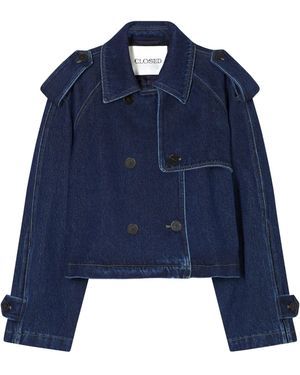 Closed Cropped-Jeansjacke - Blau