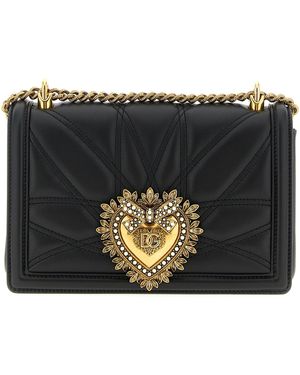 Dolce & Gabbana Dolce & Gabbana 'Devotion' Medium Shoulder Bag - Black