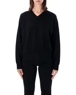 Loulou de Saison Cashmere V-Neck Boxy Jumper - Black