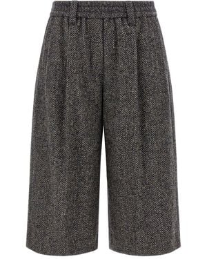 Brunello Cucinelli Wool Bermuda Shorts - Grau