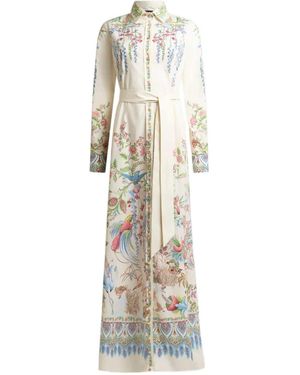 Etro Overhemdjurk Met Bloemenprint - Wit
