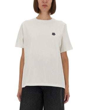 KENZO Embroidered Crew Neck T-Shirt - White