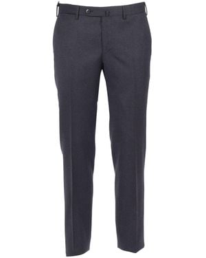 PT01 Slank, Plat Front, Diagonale Zakken, Onafgewerkt - Blauw