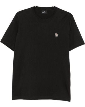 Paul Smith Baumwoll-T-Shirt mit Zebra-Logo - Schwarz