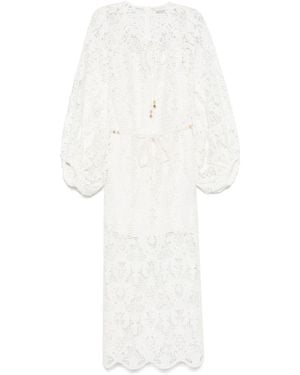 Zimmermann Coco Lace Midi Dress - White