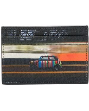 Paul Smith Portacarte Con Stampa Commuter Mini - Grigio