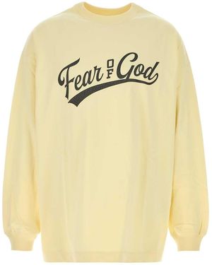 Fear Of God Pastel Cotton Oversize T Shirt - Metallic