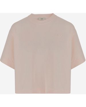 Autry Cotton T -Shirt mit Logo - Natur
