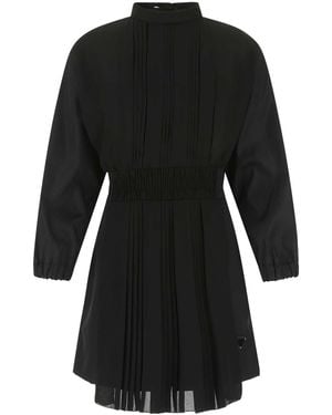 Prada Re-Nylon And Crepe Jumpsuit - Black