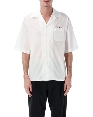 Marni Poplin Bowling Shirt - White
