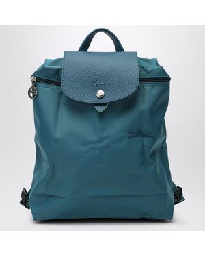Longchamp Le Pliage Paon-Coloured Backpack M - Blue