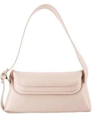 OSOI Dossier Brot Sac à épaule rose en cuir