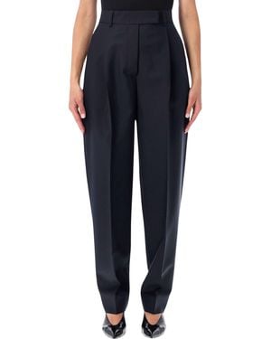 Rohe Daria Pleated Wool-Mohair Tapered Trousers - Blue