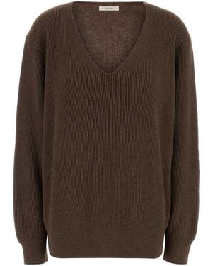 The Row Stretch Cotton Blend Phef Jumper - Brown