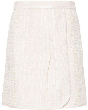 IRO Bouclé Mini-Rok - Wit