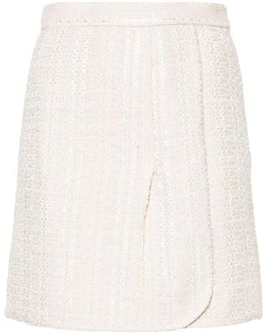 IRO Cotton Blend Wrapped Skirt - White
