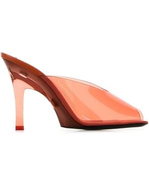 Saint Laurent Open Almond Toe Heels - Pink