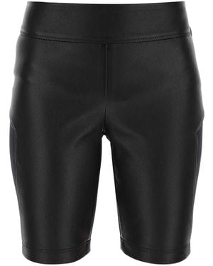 Loewe Leather And Fabric Leggings - Black