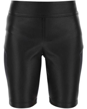 Loewe Black Leder und Stoff Leggings - Schwarz