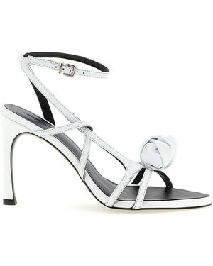 ROTATE BIRGER CHRISTENSEN 'Leather Knot' Sandals - White