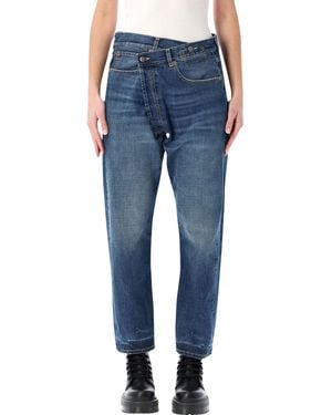 R13 High-Rise Crossover Jeans - Blau