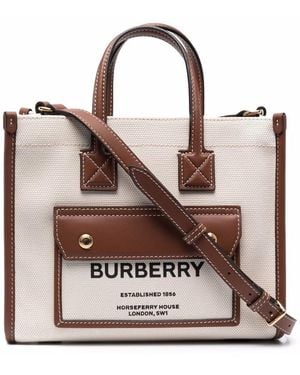 Burberry Pocket Mini Tote Bag - Brown