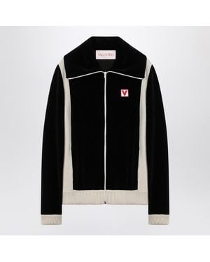 Valentino Chenille Sweatshirt With Chez Patch - Black