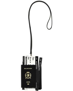 Balenciaga Kartenetui "Passport Phone Holder". - Weiß