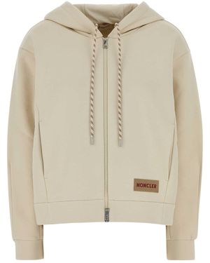 Moncler Zip Up Cardigan - Natural