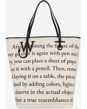 JW Anderson Jw Anderson Cotton Blend Anchor Shopping Bag - Metallic