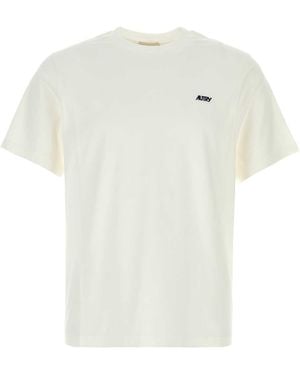 Autry Embroidered Logo Tee - White