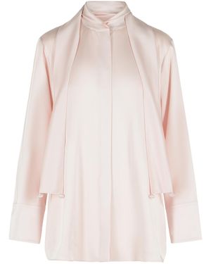 Jil Sander 'bow' Pink Acetate And Viscose Shirt