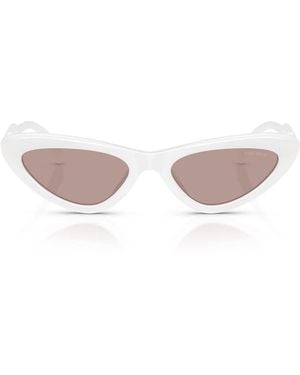 Miu Miu Zonnebril Mub11 Su 20 M20 I Opaline Wit/lichtpaars Voor Dames - Roze