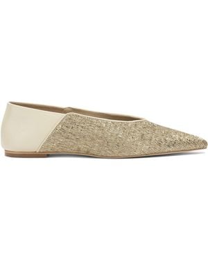 Ammb Milano Leather Ballerinas - Natural