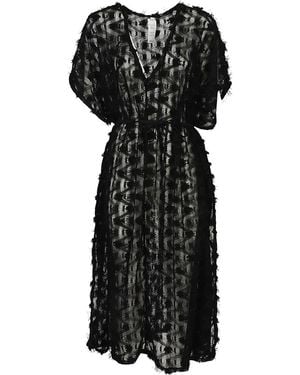 Feel me fab Lampedusa Crochet Long Dress - Black