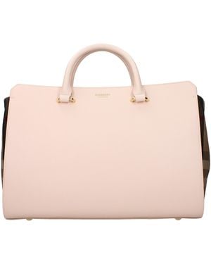 Burberry Borse A Mano Donna Pelle Rosa/Cammeo - Pink