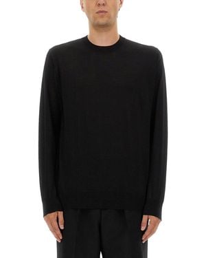 Golden Goose Classic Wool Jersey With Ribbed Cuffs - Black