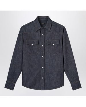 A.P.C. Denim Western Shirt - Blue